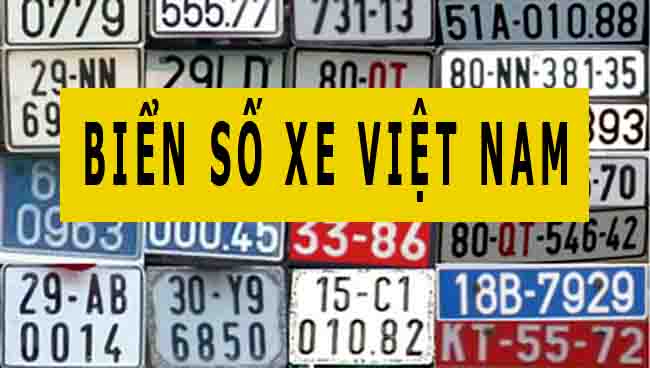 Biển số xe các tỉnh Việt Nam