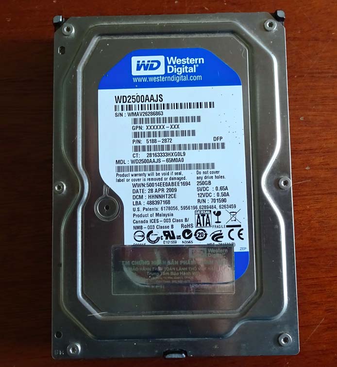 Ô đĩa cứng hdd máy tính hdd-wd-western-digital-250gb