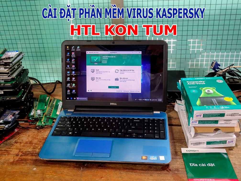 Cài đặt phần mềm diiệt virus Kaspersky cho laptop tại HTL Kon Tum