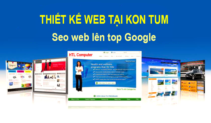 Banner, logo thiết kế web, seo web lên top Google ở Kon Tum